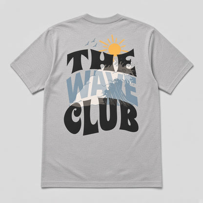 The Wave Club Tee in Heather Grey by Bales & Keyes, back