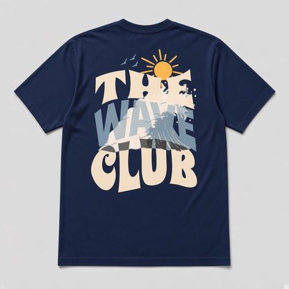 The Wave Club Tee in Navy by Bales & Keyes, back