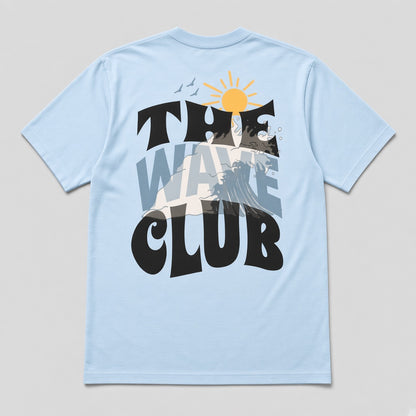 The Wave Club Tee in Sky Blue by Bales & Keyes, back